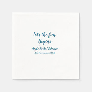 lets the adventure begins bridal shower add name d napkins