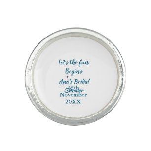 lets the adventure begins bridal shower add name d ring