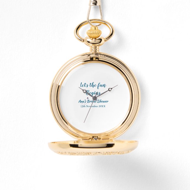 lets the adventure begins bridal shower add name d watch (Front)