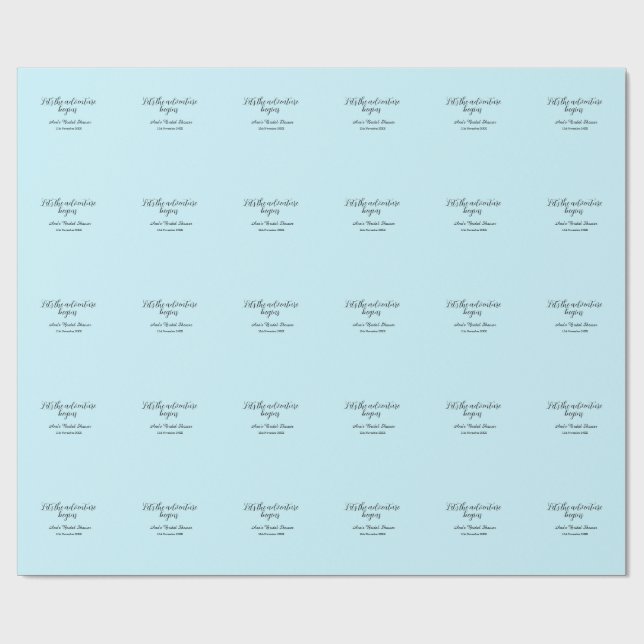 lets the adventure begins bridal shower add name d wrapping paper (Flat)