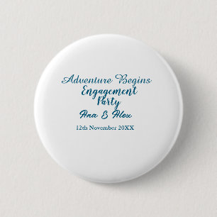 lets the adventure begins engagement party name da button