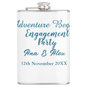 lets the adventure begins engagement party name da flask