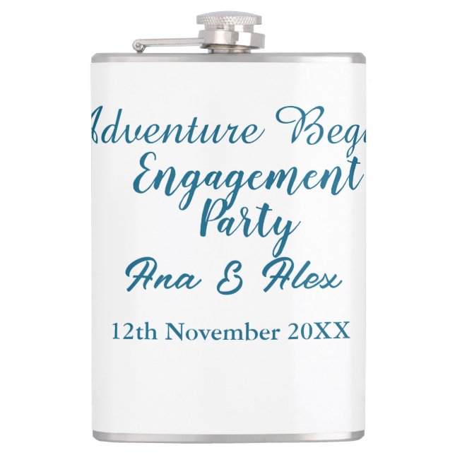 lets the adventure begins engagement party name da flask (Front)