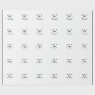 lets the fun begins happy new year name year simpl wrapping paper