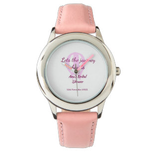 lets the journey begins bridal shower add name pin watch