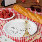 Let's Toast Couples Engagement Party Paper Plate