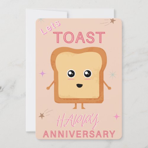 Lets Toast neutral Happy Anniversary greeting card