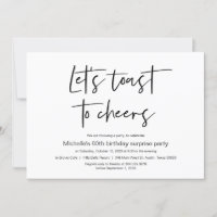 Let's toast to cheers, Surprise Birthday Party