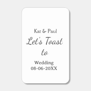 Let's toast to wedding add name date simple couple matchboxes
