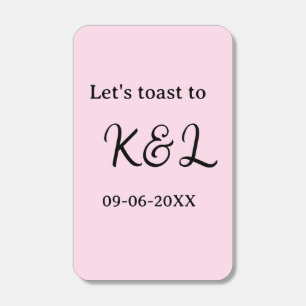 Let's toast to wedding engagement name letter pink matchboxes