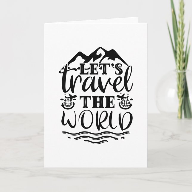 Let's travel the world card (Front)