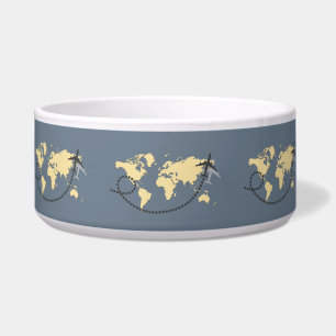 Let's travel the world illustration bowl