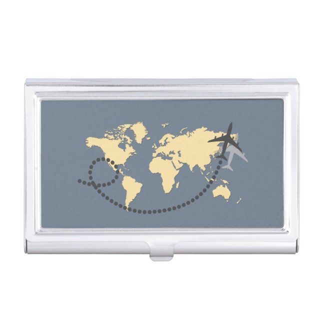 Let's travel the world illustration business card case (Front)