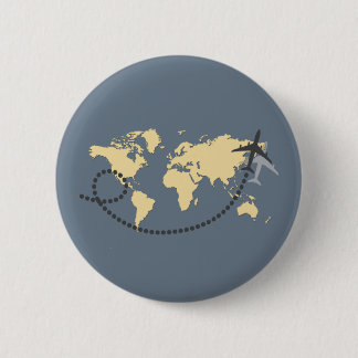 Let's travel the world illustration button