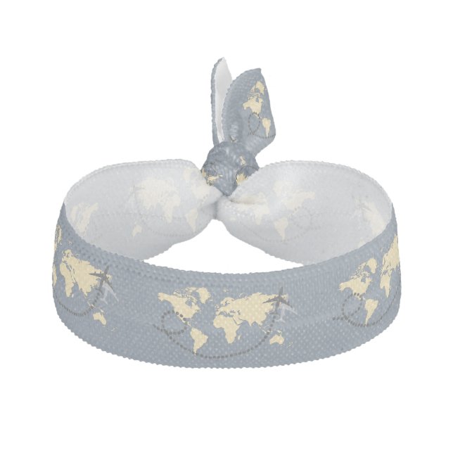 Let's travel the world illustration elastic hair tie (Front)
