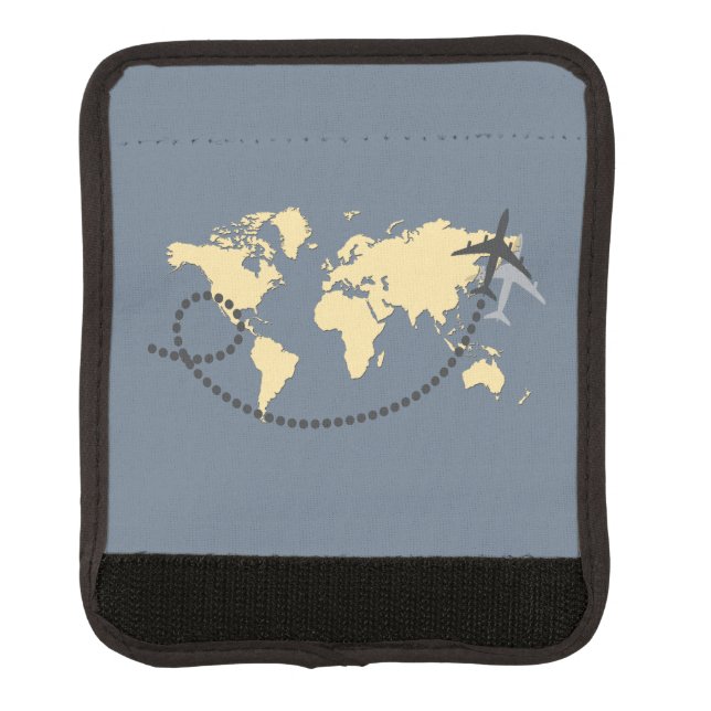 Let's travel the world illustration luggage handle wrap (Front)