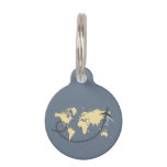 Let&#39;s Travel The World Illustration Pet Id Tag at Zazzle