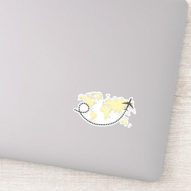 Let's travel the world illustration sticker (Detail)