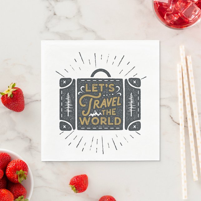 Lets Travel The World Napkins (Creator Uploaded)