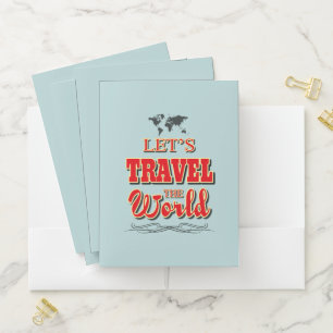 Let's travel the world pocket folder