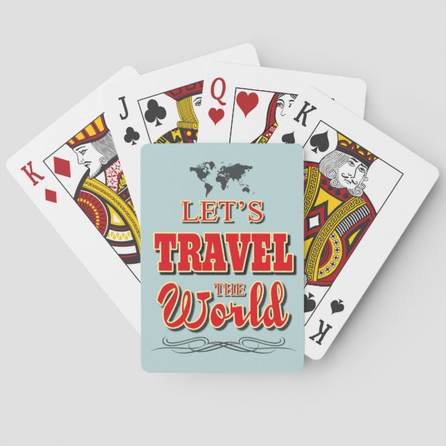 Let's travel the world poker cards (Back)