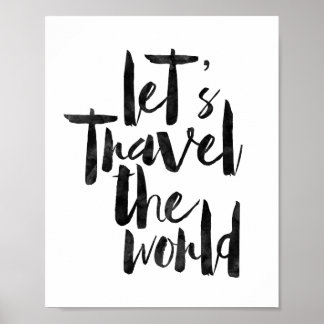 Let's Travel The World Poster