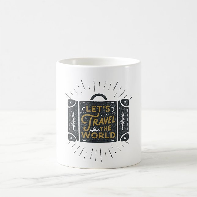 Lets Travel The World Suitcase Adventure Coffee Mug (Creator Uploaded)
