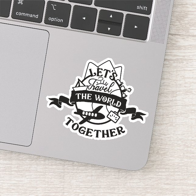 LET'S TRAVEL THE WORLD TOGETHER STICKER (Detail)