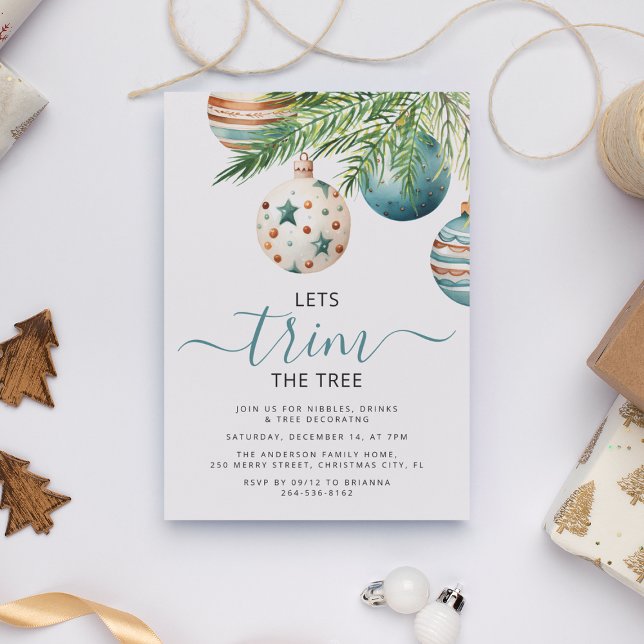Lets Trim The Tree | Christmas Party Invitation (Creator Uploaded)