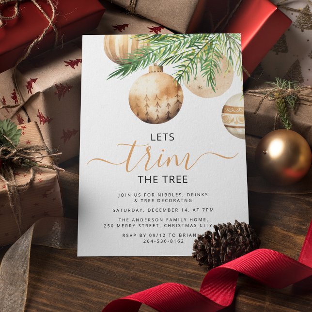 Lets Trim The Tree | Christmas Party Invitation (Creator Uploaded)
