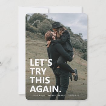 Let's Try This Again | Casual Save The Date Photo by thepixelprojekt at Zazzle