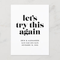 Let's Try This Again Change the Date Wedding