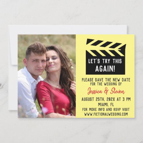 Lets try this again funny wedding update invite