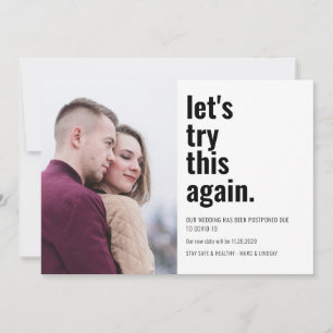 Let's Try This Again Photo Change the Date Save The Date