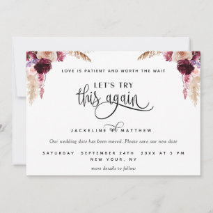 Let's Try This Again, Purple, Blush Save The Date