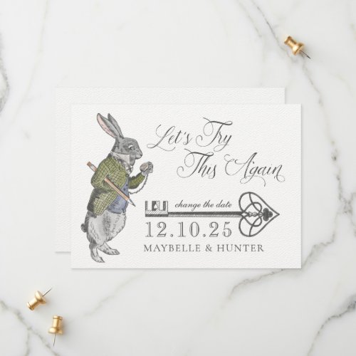 Lets Try This Again  Vintage Alice In Wonderland Save The Date