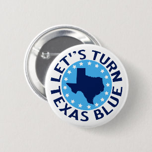 Let's Turn Texas Blue Vote Democrat 2026 Election Button
