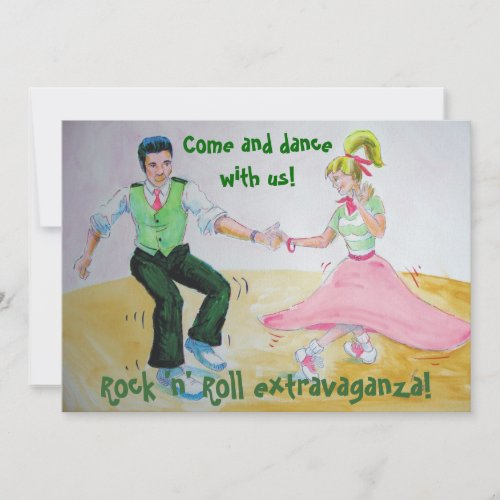 Lets twist again swing dancing rock and roll invitation