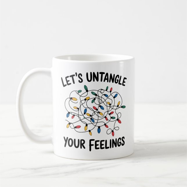 Let's Untangle Your Feelings School Counselor  Coffee Mug (Left)