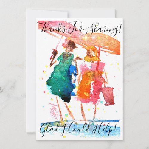 Lets Walk and Talk Thank You Card