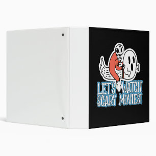 Let's Watch Scary Movies Scream Horror 3 Ring Binder