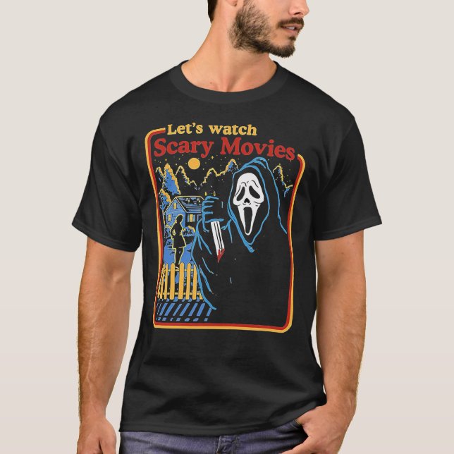 Lets Watch Scary Movies Scream Horror Active  T-Shirt (Front)