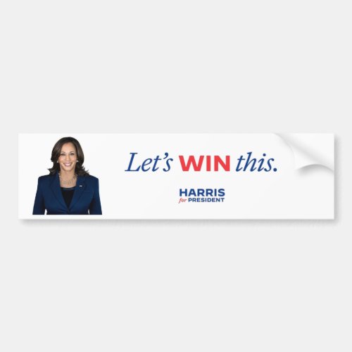 Lets win this harris for president 2024 bumper sticker