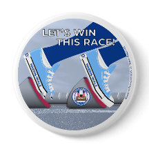 Let's Win This Race! Button
