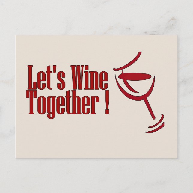 Let's Wine Together ! Postcard (Front)