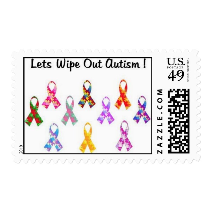 Lets wipe out Autism Postage Stamps