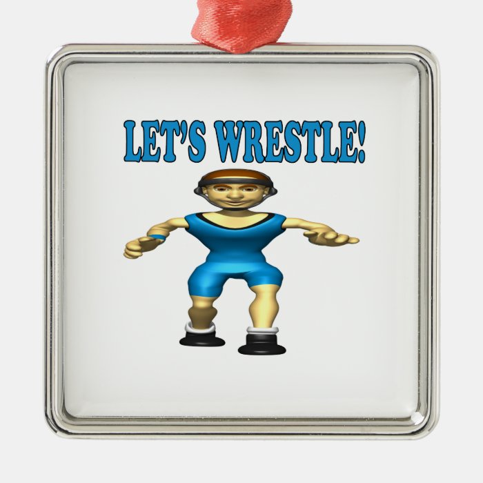 Lets Wrestle 4 Christmas Tree Ornaments