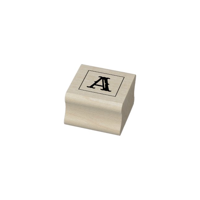 Letter A 1 Inch Rubber Stamp (Stamp)