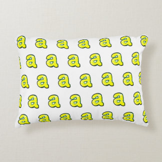 Letter  "a" accent pillow