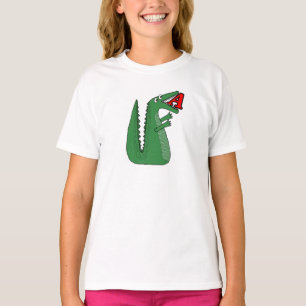 Letter A Alligator Baby Bodysuit. Cute Animal Alp T-Shirt